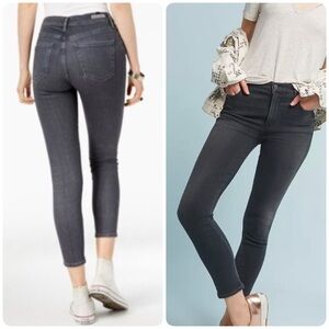 Citizens Of Humanity Rocket Crop Gray High Rise Skinny Stretch Jeans Sz 25 Gray